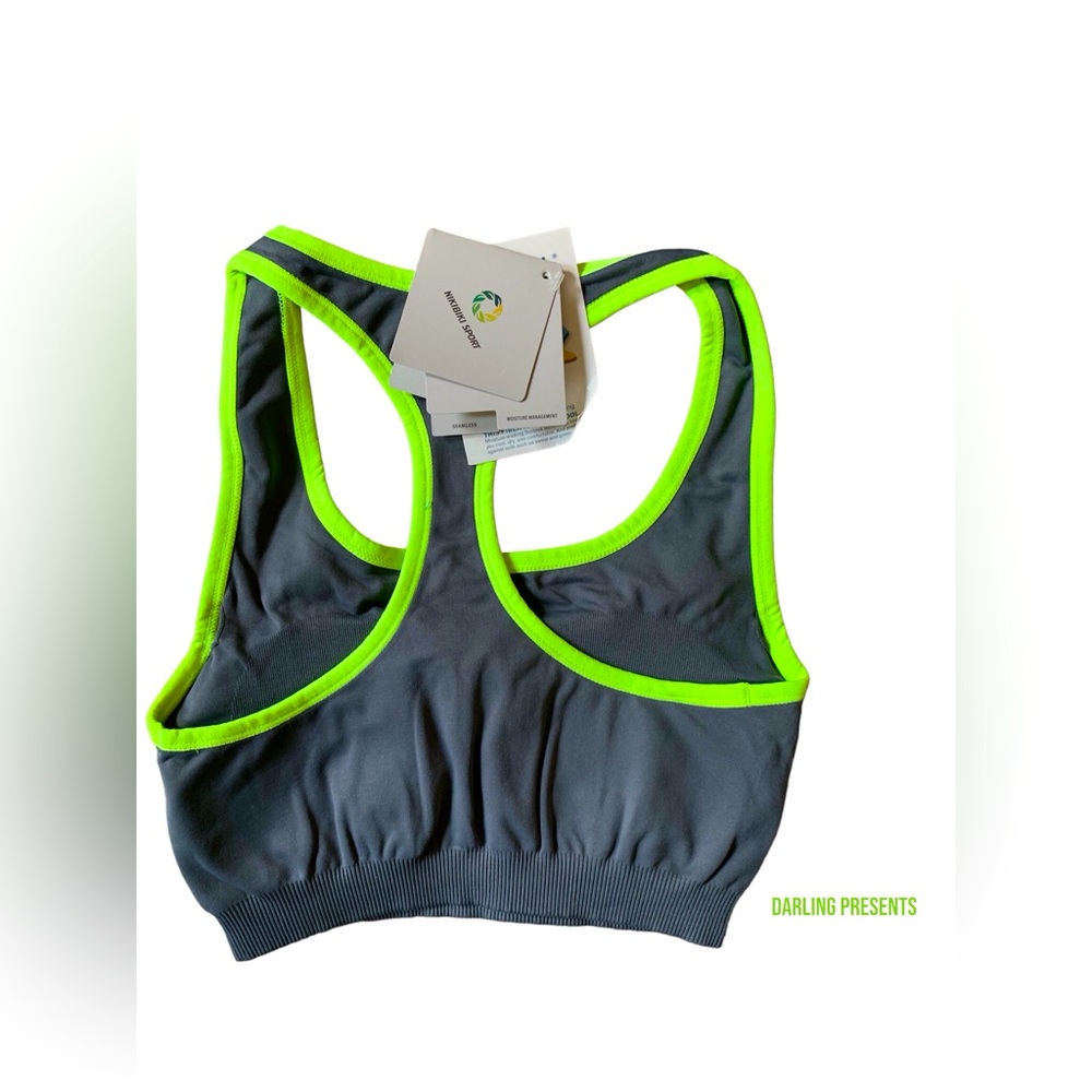 Nikibiki Rock Seamless Sports Bra Women Color Neon Yellow Size ROCK M/L - Picture 3 of 4